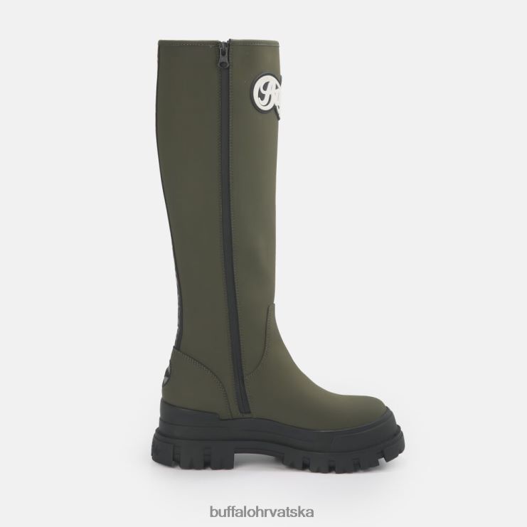 kaki Buffalo aspha rain hi boot flat vegan |čizme TDD6T232